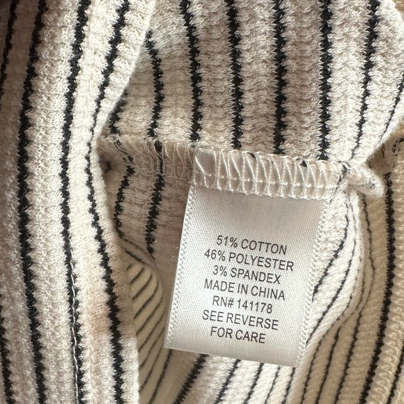 Atelier by Kirious Cream Top with Black Striped - Picture 4 of 4